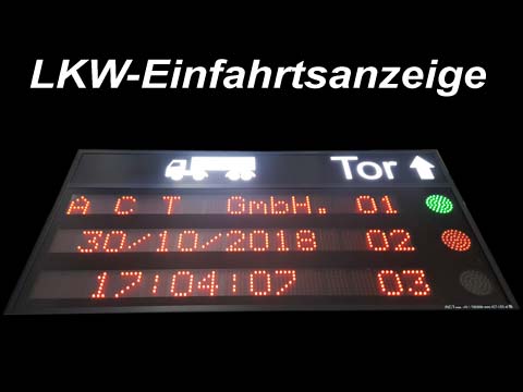 LKW-Einfahrtsanzeige